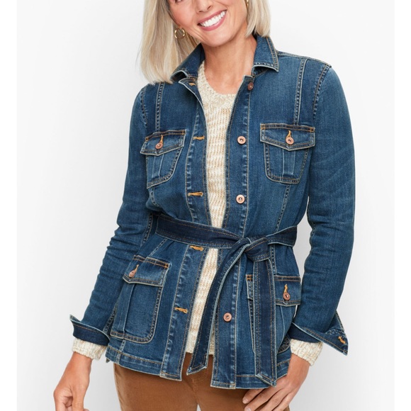 Talbots Jackets & Coats Talbots Tie Waist Nwt Jean Jacket Poshmark